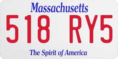 MA license plate 518RY5