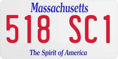 MA license plate 518SC1