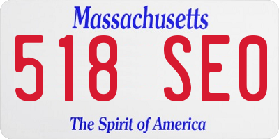 MA license plate 518SE0