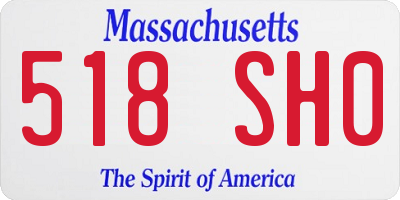 MA license plate 518SH0