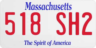 MA license plate 518SH2