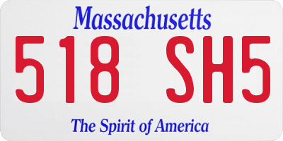 MA license plate 518SH5