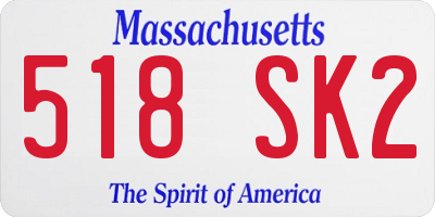 MA license plate 518SK2