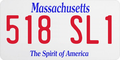 MA license plate 518SL1