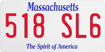 MA license plate 518SL6