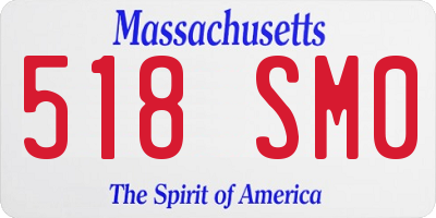 MA license plate 518SM0