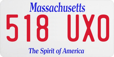 MA license plate 518UX0