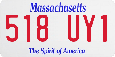 MA license plate 518UY1