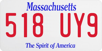MA license plate 518UY9