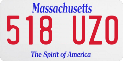 MA license plate 518UZ0