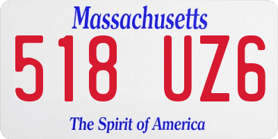 MA license plate 518UZ6