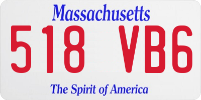 MA license plate 518VB6