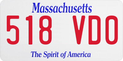 MA license plate 518VD0