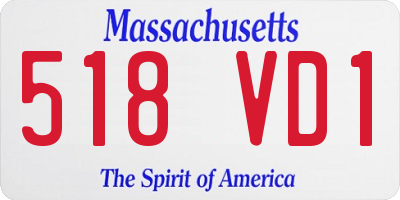 MA license plate 518VD1