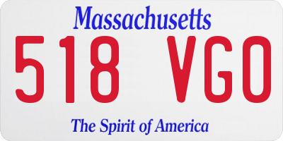 MA license plate 518VG0
