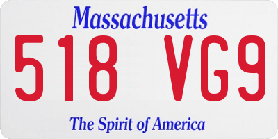 MA license plate 518VG9