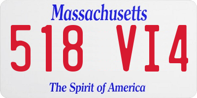 MA license plate 518VI4
