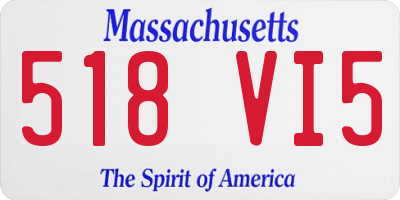 MA license plate 518VI5