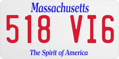 MA license plate 518VI6