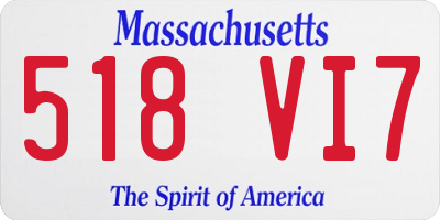 MA license plate 518VI7