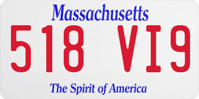 MA license plate 518VI9