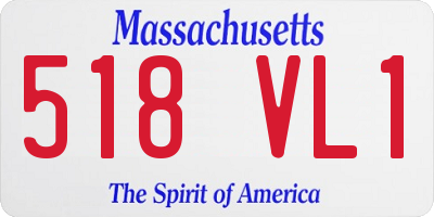 MA license plate 518VL1