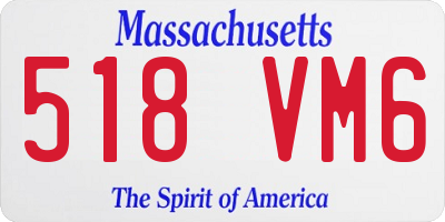 MA license plate 518VM6