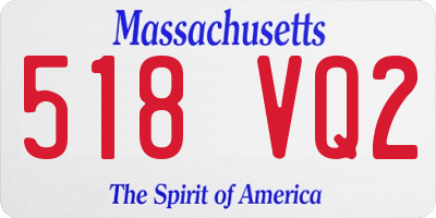 MA license plate 518VQ2