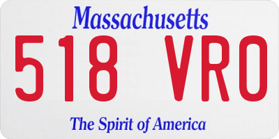 MA license plate 518VR0