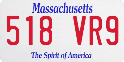 MA license plate 518VR9