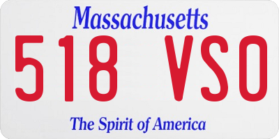 MA license plate 518VS0