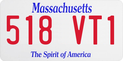 MA license plate 518VT1