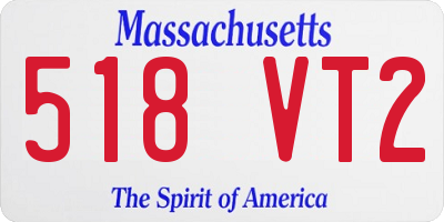 MA license plate 518VT2