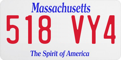 MA license plate 518VY4