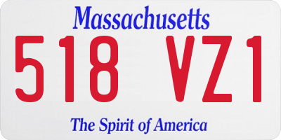 MA license plate 518VZ1
