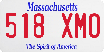 MA license plate 518XM0