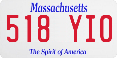 MA license plate 518YI0