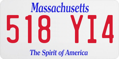 MA license plate 518YI4