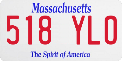 MA license plate 518YL0