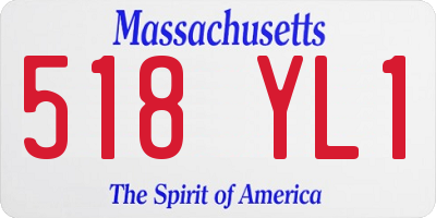 MA license plate 518YL1