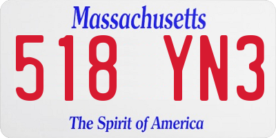 MA license plate 518YN3