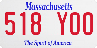 MA license plate 518YO0