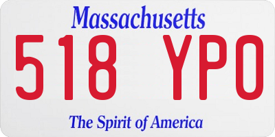 MA license plate 518YP0