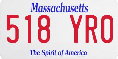 MA license plate 518YR0