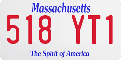 MA license plate 518YT1