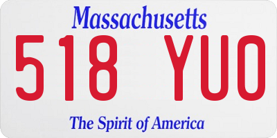 MA license plate 518YU0