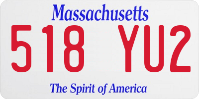 MA license plate 518YU2
