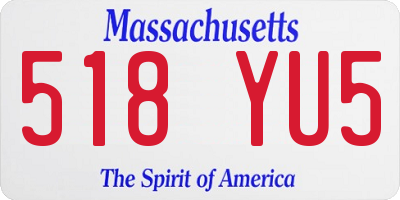 MA license plate 518YU5