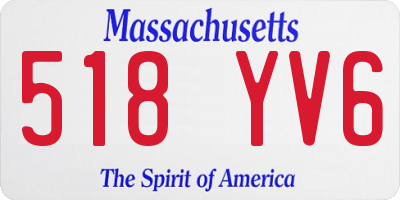 MA license plate 518YV6