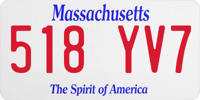 MA license plate 518YV7